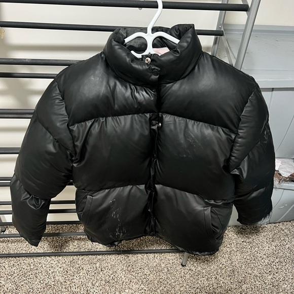 Black extra puff jacket - Picture 2 of 5